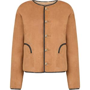 Blazé Milano Куртка из овчины на пуговицах, Camel