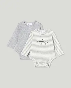 Боди для младенцев с длинными рукавами и гладкой тканью Baby El Corte Inglés, светло-серый