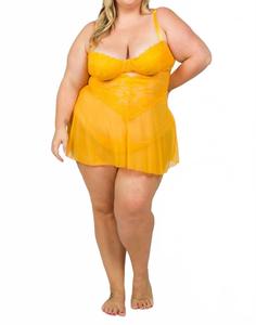 Шарлотт бюстгальтер на косточках бабидол плюс в желтом Oh La La Cheri