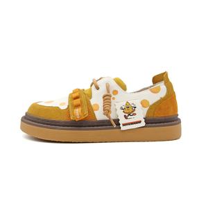 Joy&Mario Женские низкие скейтерские кеды желтые, цвет Yellow