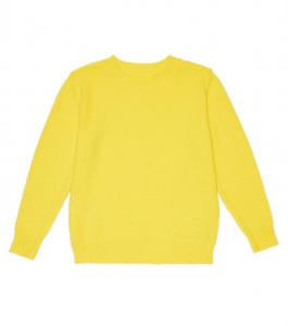 Свитер из шерсти и кашемира с зайчиком The Row Kids, Lemon Yellow