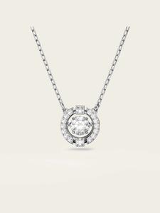 Официальное колье Swarovski Una, круглая огранка, белое.