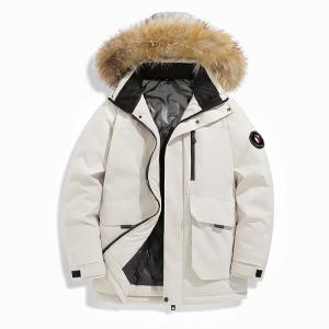 Пуховик Unisex Hooded Thickened Cargo VanCamel, экрю