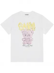 Футболка с принтом GANNI, белый