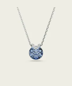 Официальный кулон Swarovski Bella V, круглая огранка, синий.