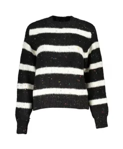 Стильный свитер с высоким воротником и контрастными деталями. Desigual, черный