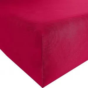 Простыня на резинке "Денвер" красная 90x190 см - 100x200 см REDBEST