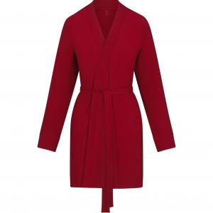 Skims Коллекция Fake Day FW24 Мягкий домашний халат для сна, женский, кирпично-красный