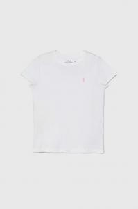 Детская хлопковая футболка Polo Ralph Lauren, белый
