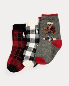 Набор из 3 носков для малышей с медвежонком Поло Polo Ralph Lauren, мультиколор