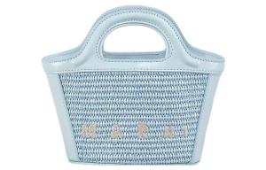 MARNI Сумка через плечо TROPICALIA из коровьей кожи, кроссбоди, мини-сумка женская синяя