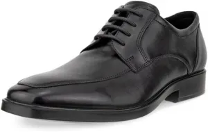 Мужские туфли ECCO Milan с заостренным носком и шнуровкой, черный