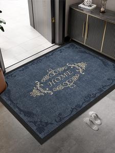 Xinglianxin Ковер 120х120 см для прихожей, не скользящий, с бархатной отделкой, HOME-Europian Blue