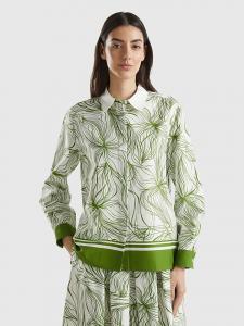 Блузка Benetton, цвет grün/weiß