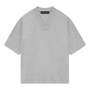 Футболка ss24 v neck t-shirt 'light heather grey' Fear Of God Essentials, серый