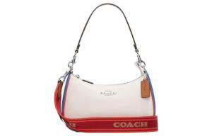 Сумка-полумесяц из телячьей кожи Teri, женская белая сумка через плечо COACH