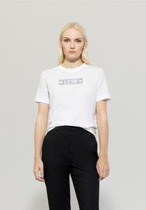 Футболка с принтом MIT GLITTER Luisa Cerano, белый