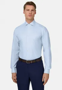 Полосатая рубашка, не требующая глажки. Boggi Milano, Light Blue