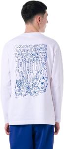Мужская флисовая футболка Lacoste с официальным принтом на спине TH9389-99, белый