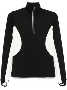 Двухцветный топ Moncler Grenoble, черный