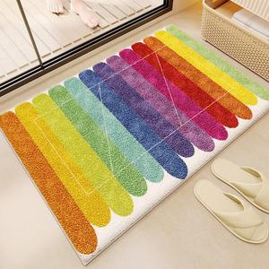 Budis Ковер 40х60 см для прихожей/ванной, абсорбирующий, с геометрическим дизайном, нескользящий, набор из 2 штук, стираемый