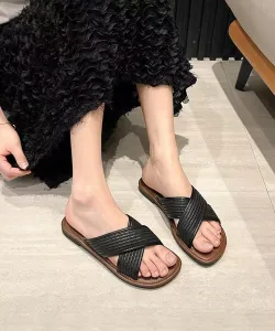 Плетеные сандалии с перекрестными ремешками Aimoha - Select -, цвет Black