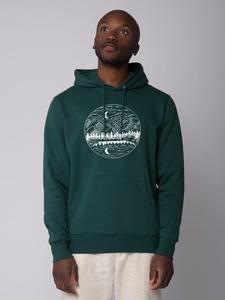 Толстовка wat? Apparel Sweatshirt Mountains by night, цвет Glazed Green