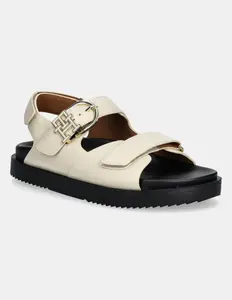 Кожаные сандалии LEATHER SPORTY SANDAL Tommy Hilfiger, бежевый