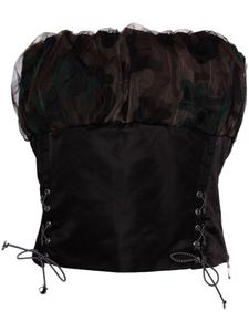 Andersson Bell укороченный топ-бюстье ISLA со сборками, черный