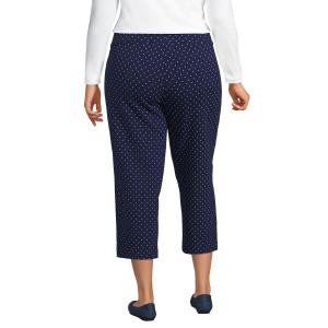 Укороченные брюки больших размеров Lands' End Starfish со средней посадкой и эластичной резинкой на талии Lands' End