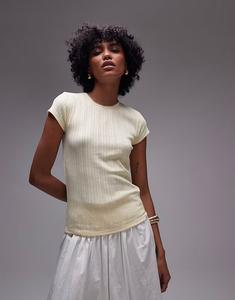 Футболка Pointelle Topshop, желтый