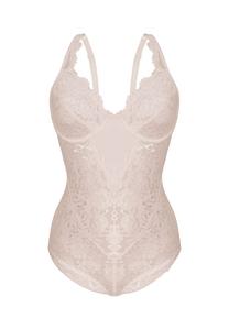 Боди классическое кружево Sassa, цвет nude