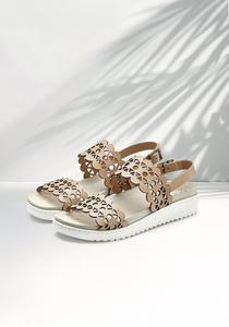 LASCANA Женские сандалии с перфорацией, Taupe