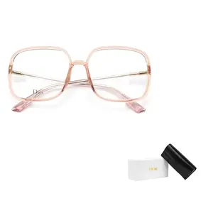 DIOR Пластиковая и металлическая квадратная оправа для очков унисекс, Pink
