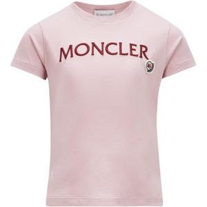 Детская футболка Moncler, розовая