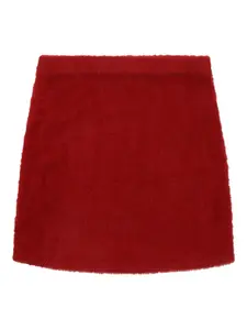 Фактурная юбка мини Helmut Lang, красный
