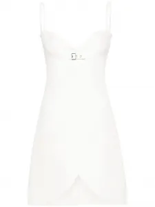 Платье мини Ellipse строгого кроя Courrèges, белый