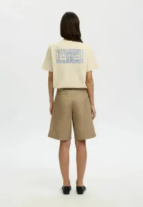 Футболка свободного кроя с принтом Selected, Angora