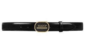 Ремень кожаный Gucci мужской, черный