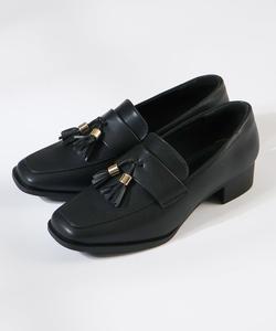 Лоферы на каблуке 3 см с бахромой и кисточками - идеально подходят для офиса, официальных мероприятий и повседневной носки. 3069 Liberty Doll, цвет Black