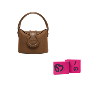 ONE TIME Сумка-ведро из искусственной кожи Dopamine Dressing Cheese, кроссбоди, портативная, маленькая, женская, White/Black/Cocoa Brown