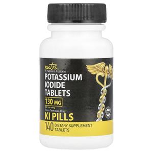 Nutri, Таблетки йодида калия, 130 мг, 140 таблеток (65 мг в одной таблетке)