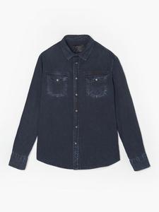 Рубашка на пуговицах классического кроя Le Temps Des Cerises Pedro, темно-синий