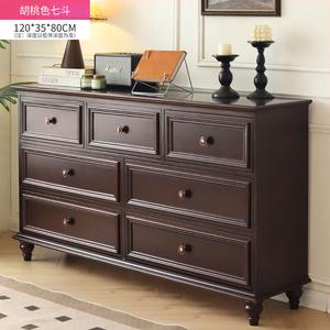 Yu Senyi Комод для спальни из массива дерева, 5 ящиков, цвет Walnut, доставка