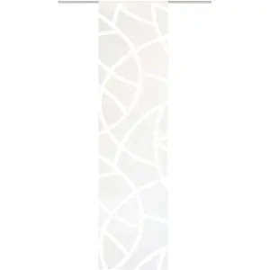 Раздвижная штора CASSÉ Панельный каретный механизм 1 шт. Декоративная ткань с прозрачным шером Home Wohnideen, кремовыйово-белый