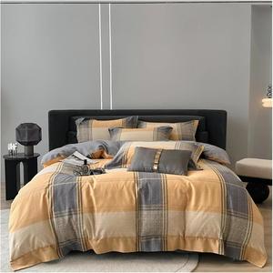 YUSIWOAL Комплект постельного белья хлопковый геометрический клетка