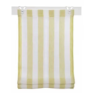 Рулонная штора Bornholm с крючками для подвешивания без сверления, полупрозрачная, полиэстер, тканая, с полосками, с крючками из нержавеющей стали Kutti, зеленый