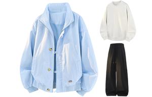 Повседневная спортивная одежда Unisex WARRIOR, moon синий+белый+черный[free diy badge]