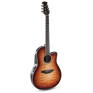 OVATION CS24X-7C-G Celebrity Traditional Plus Mid Roundback электро-акустическая гитара - коньячно-струйный градиент