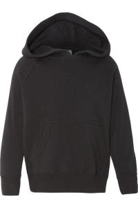Independent Trading Co. Детская толстовка с капюшоном из специальной смеси реглан, черный